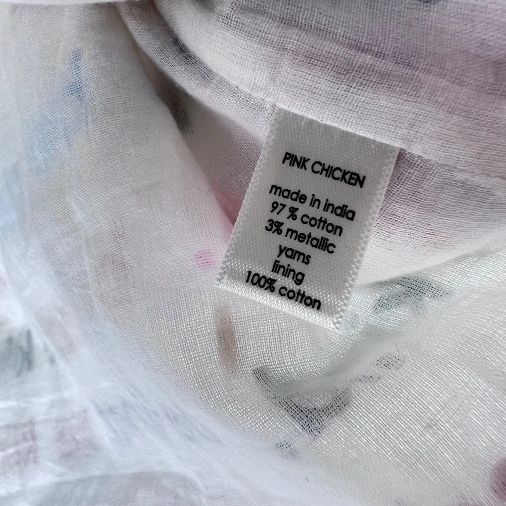 Pink Chicken New York Be Kind Button Up Blouse Top Shirt 14